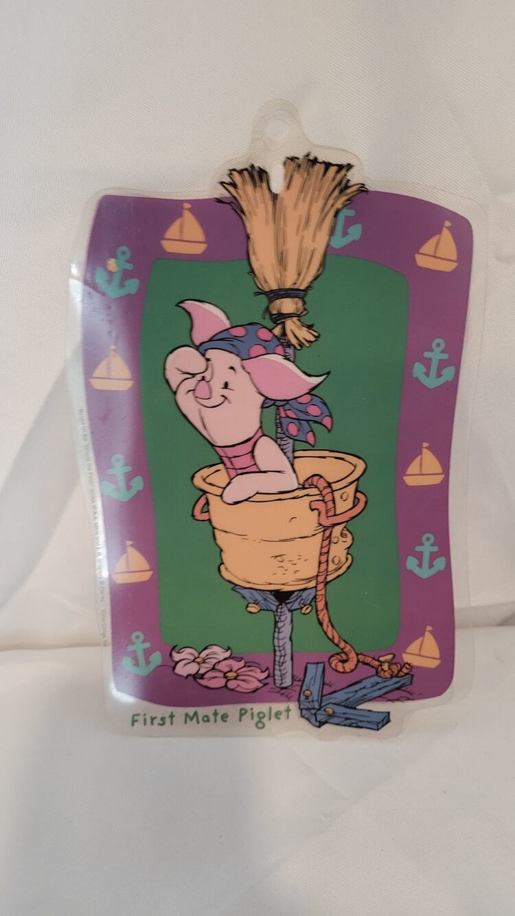 Vintage Disney Winnie the Pooh First Mate Piglet Window Suncatcher Color-Clings